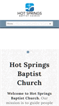 Mobile Screenshot of hotspringsbaptist.org